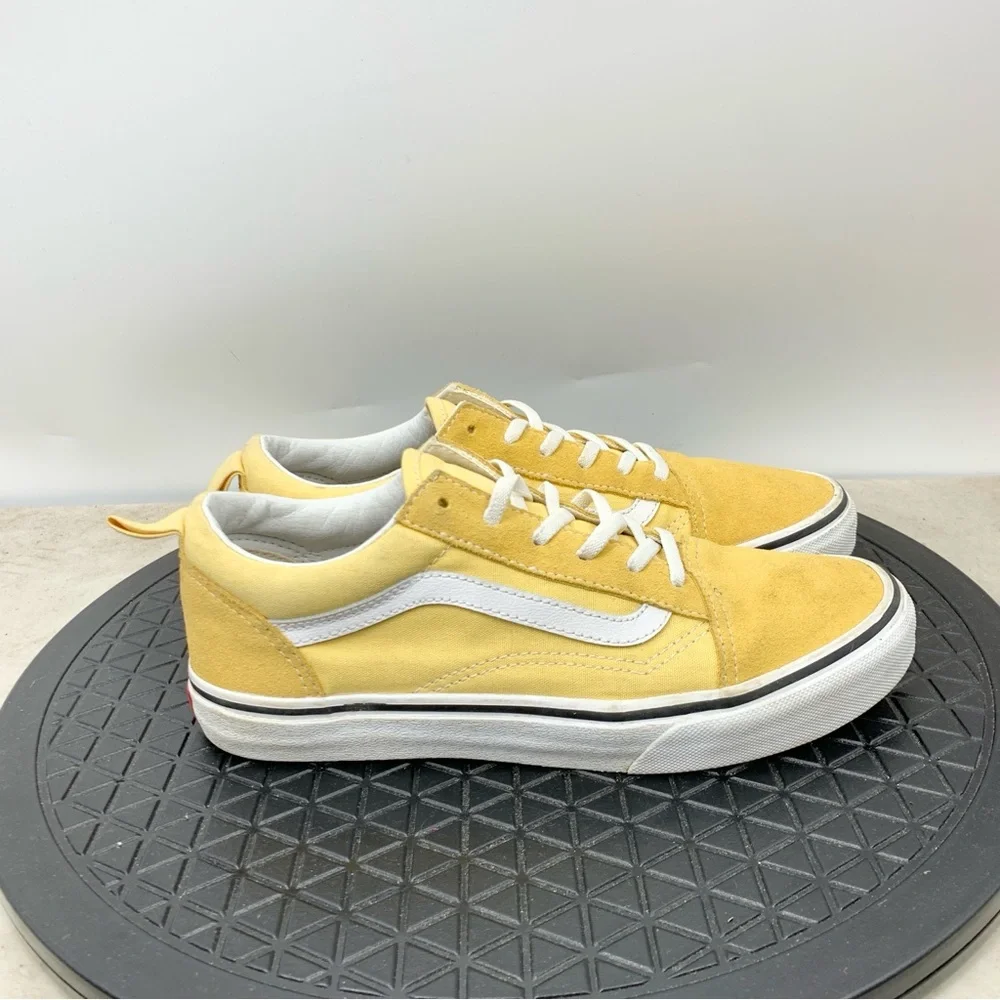 Vans Sneakers‎ Kids Size 6.5 Shoes Yellow Suede Old Skool Slip On Boys Girls